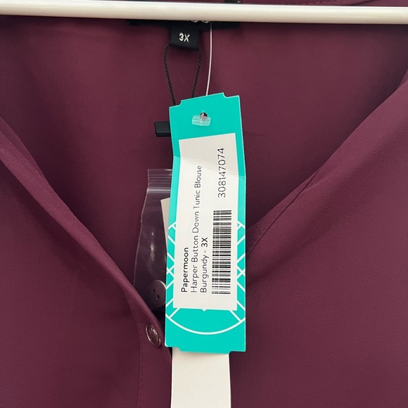 Papermoon Harper Button Down Tunic Blouse - Picture 5 of 5